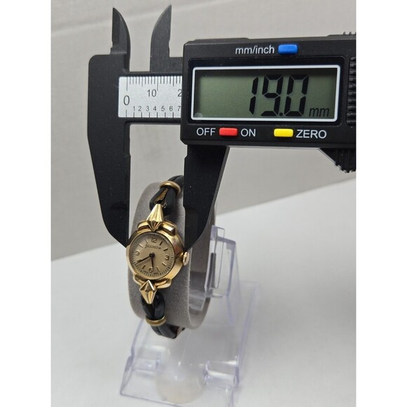 Vintage Helvetia 4483 Swiss Manual Wind Ladies Watch 20 Micron Gold Leather Band main image 10